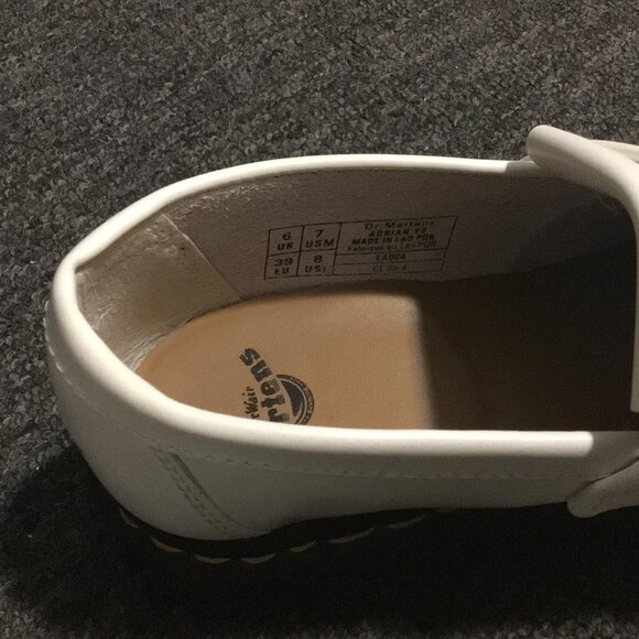 Dr. Martens Adrian Yellow Stitch Leather Tassel Loafers in White Adrian Yellow - Picture 3 of 7